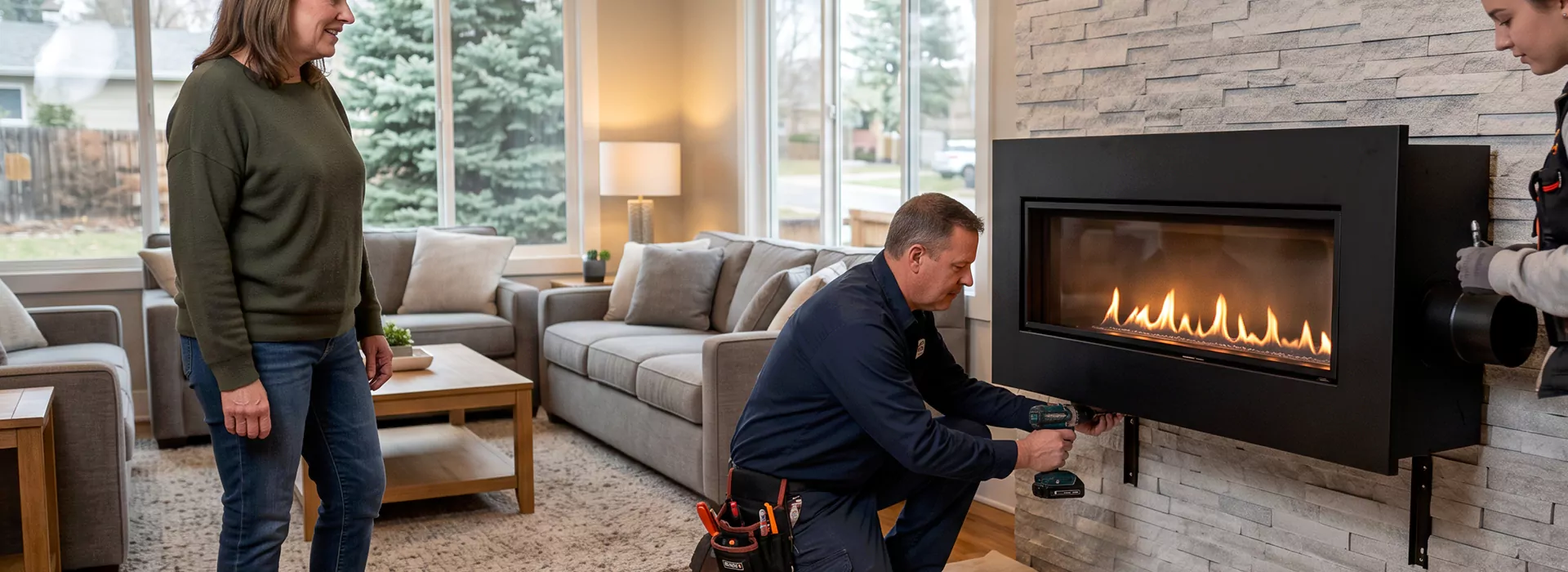 Floating Fireplace Installation Torrance, CA