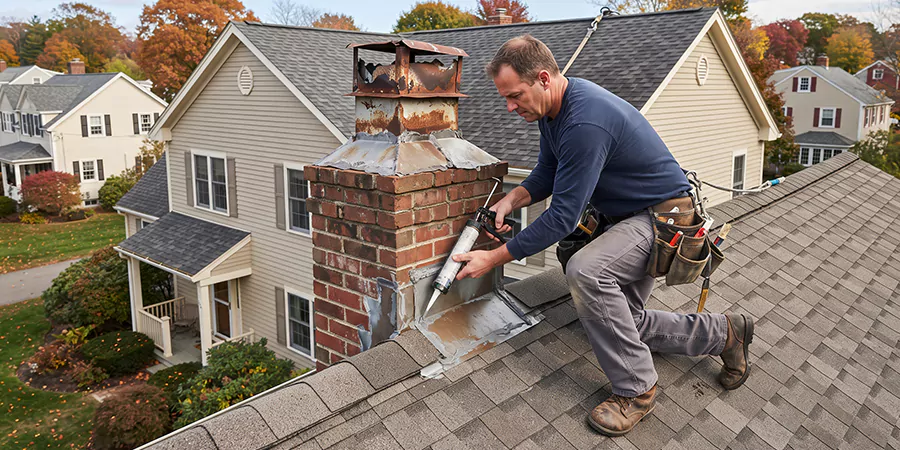Chimney Chase Flashing Repair Torrance