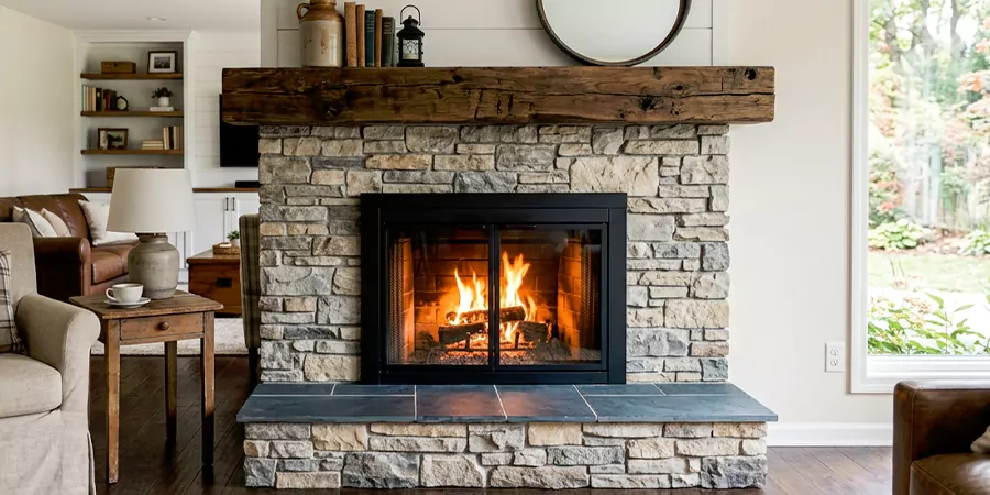 Modern and Farmhouse Fireplace Makeover Torrance