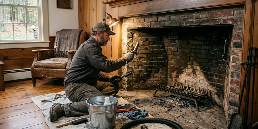 Inglenook and Coal Burning Fireplace Restoration Torrance